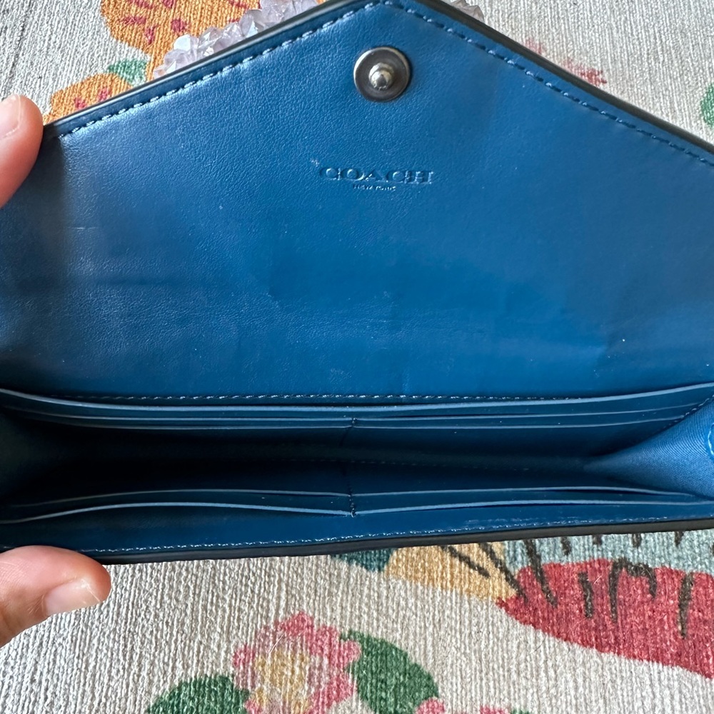 Coach Python Print Wallet -Navy Blue - image 6